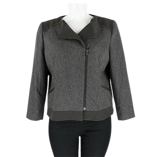 Veste marron chiné - Femme - UN JOUR AILLEURS - Taille 50 Bon état -  reconditionné disponible sur Label Emmaüs